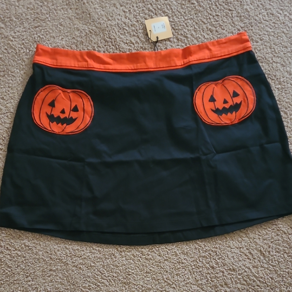 NWT Smak Parlour For Unique Vintage Halloween Pumpkin Skirt
